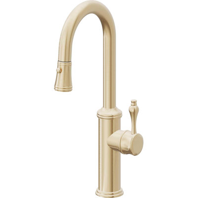 Davoli Pull-Down Prep/Bar Faucet with Button Sprayer