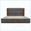 Structure de lit plateforme tapissier avec tête de lit en bois allongée, lit moderne avec base en bois, aucun sommier tapissier requis-399835187-399835190