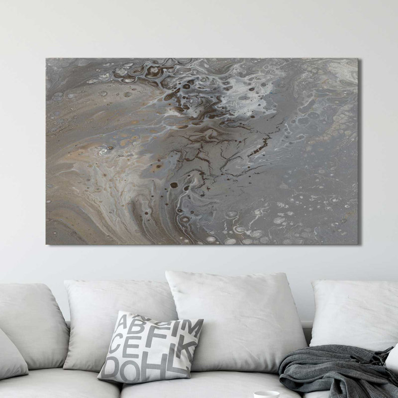 Modern Flow I - Reproduction d'art sur toile tendue, H 18 po x l 40 po x P 1 po