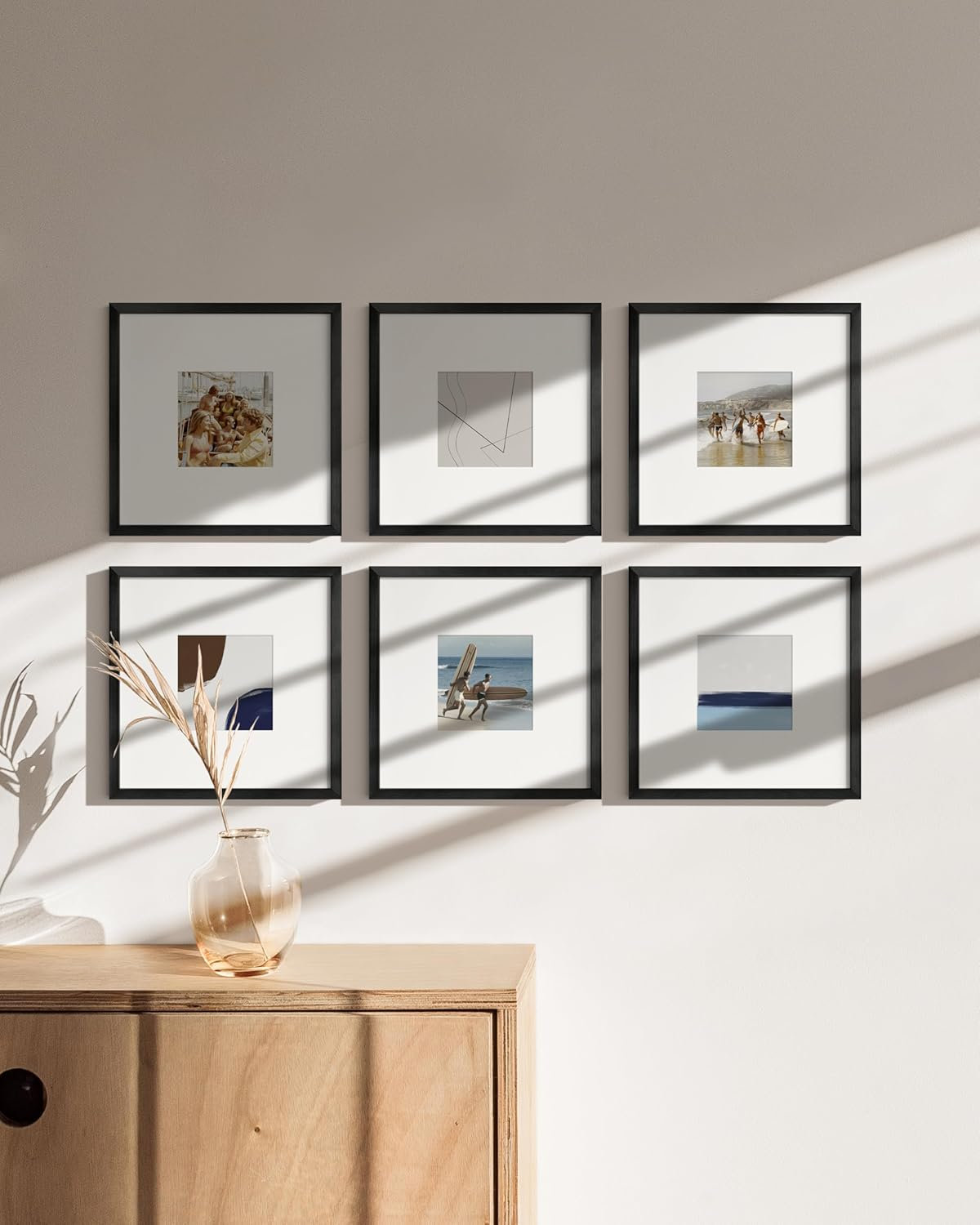 Haus and Hues Matted Square Metal Picture Frames (Set of 6) | Wayfair