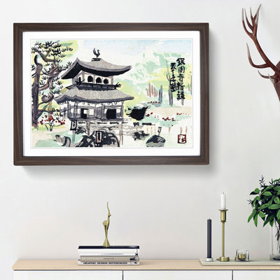 A Temple In Kyoto by Kamei Tobei - Single Picture Frame Painting