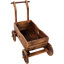 Boîte à fleurs rustique en bois pour chariot à légumes avec poignée et drainage