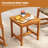 3 Piece Patio Rocking Set with Rattan Seat & Back Square Side Table for Porch