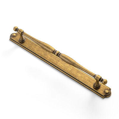 Zinc Alloy Ornate Cabinet & Drawer Pulls (Champagne Bronze/Antique Brass Finishes, 5/7.56 Inch Hole Centers)