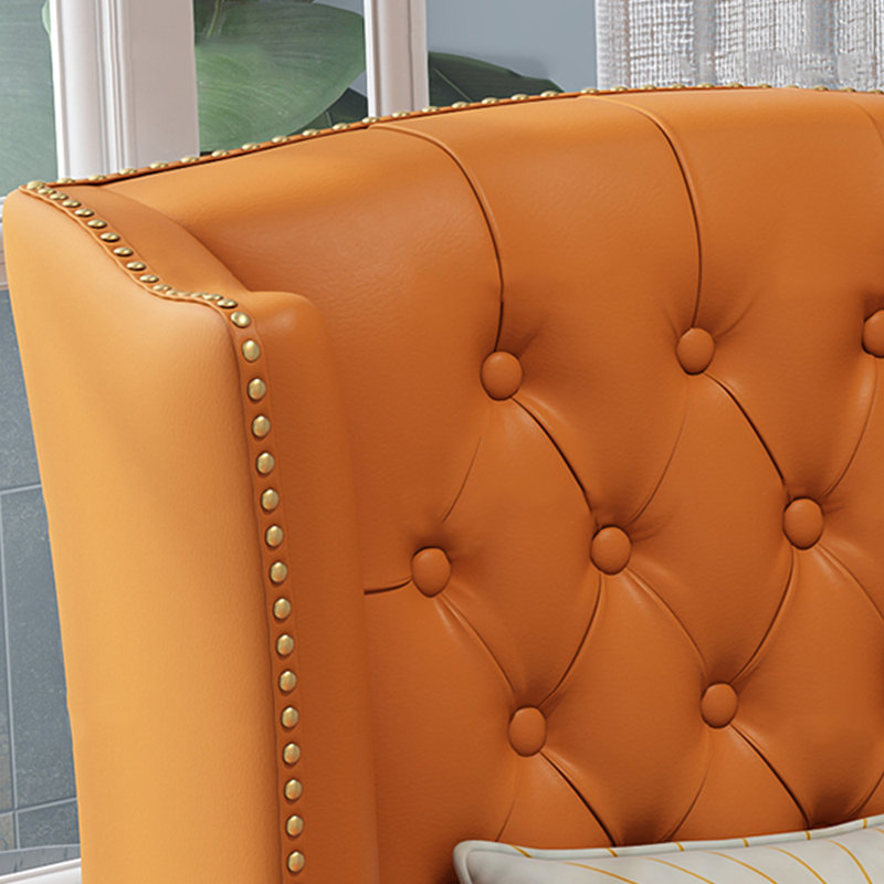 Lemari, Orange Faux Leather