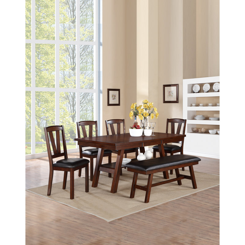 Frey Faux Leather Upholstered Bench