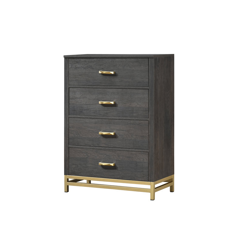 Ensemble de chambre à coucher Huntlee Yelena, Grand, 5 pièces : Lit, 2 tables de chevet, commode, miro