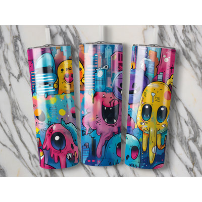 Choose Handmade Tumblers 591 mL Vacuum Insulated Stainless Steel (18/8) Travel Tumbler with Straw