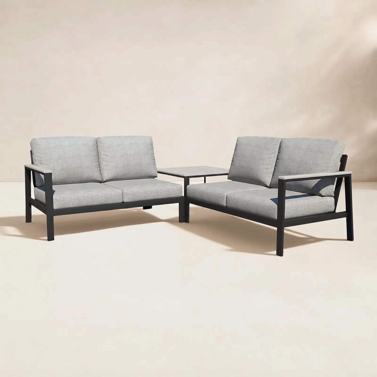 Townsend 4-Person Patio Seating Group, Canvas Granite Sunbrella® Canvas