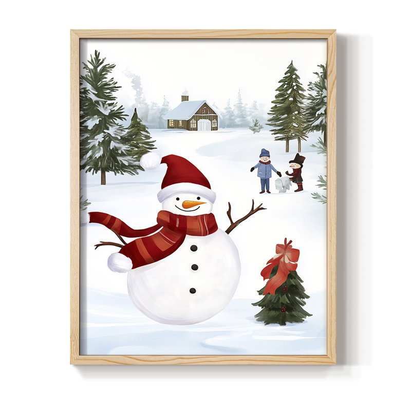 «Christmas Holiday Art» CECIX, reproduction d'art encadrée, Naturel, H 21 po x l 17 po