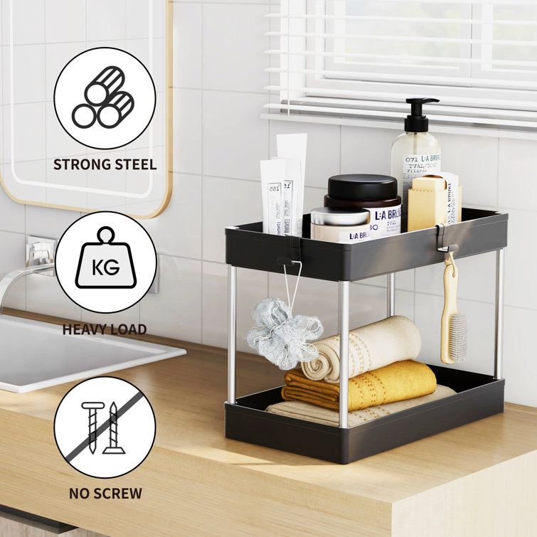 Meldevo Plastic Under Sink Organizer & Reviews