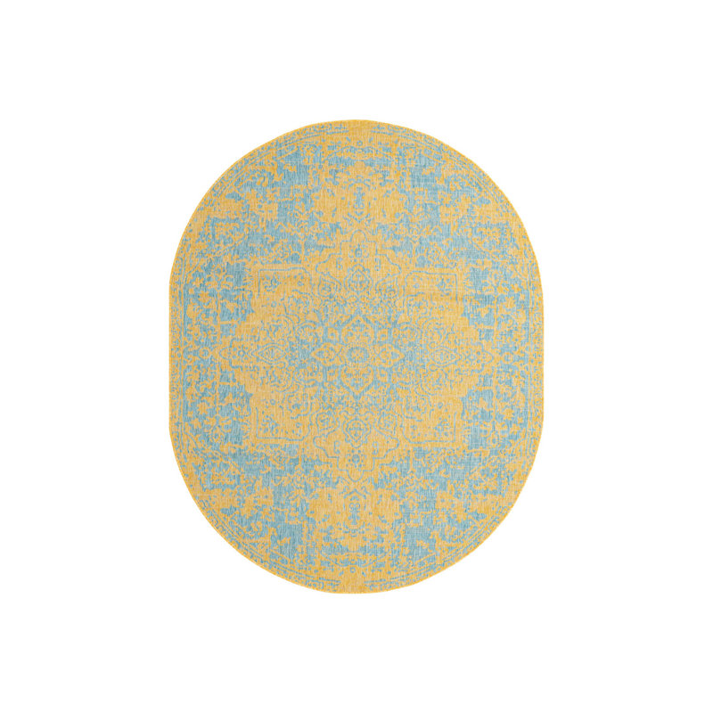 Jill Zarin Dubai Indoor/Outdoor Rug, Oval 7'10" x 10'