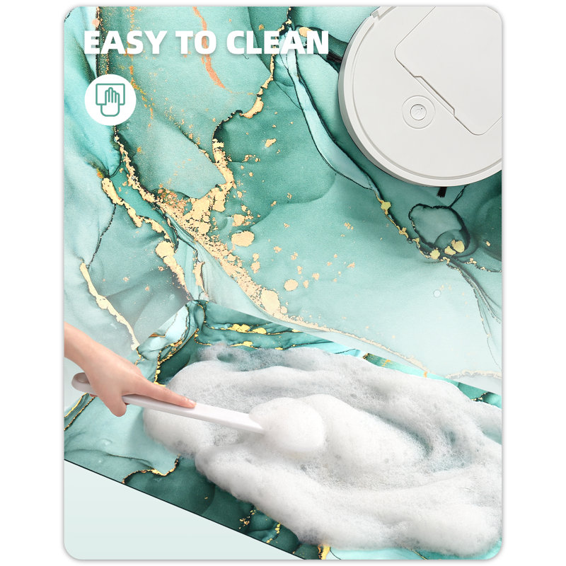 Zowie Non-Slip Bath Rug, 16" W x 24" L, Blue