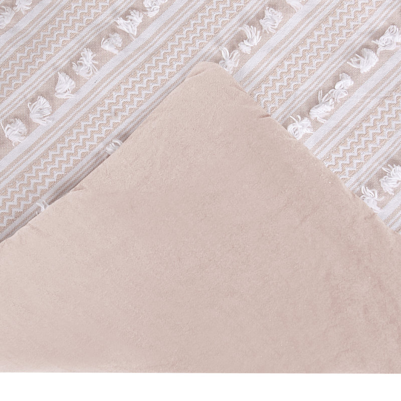 Ensemble d'édredon 100% coton avec taie décorative Anglique, Édredon pour très grand lit + 2 très grandes ta, Pêche