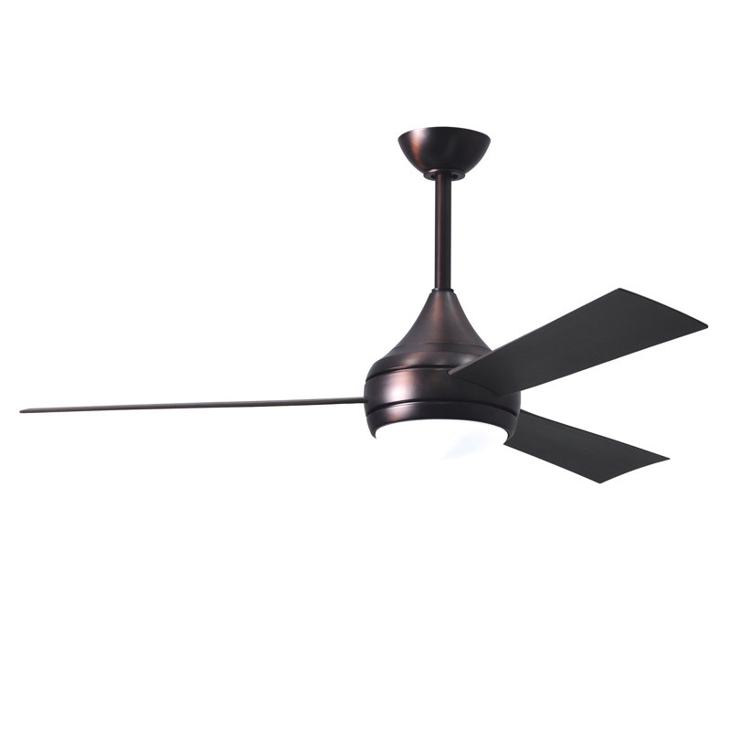 Donaire 52'' Ceiling Fan with LED Lights, Brushed Bronze, Bronze