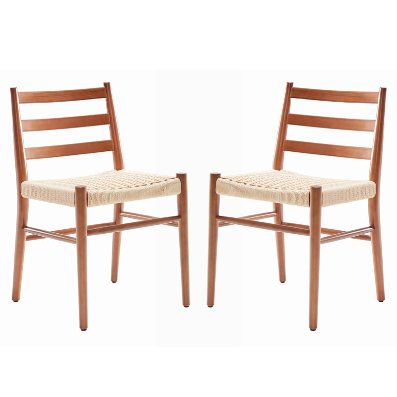 Chaise d'appoint Atyanna, Noyer / beige