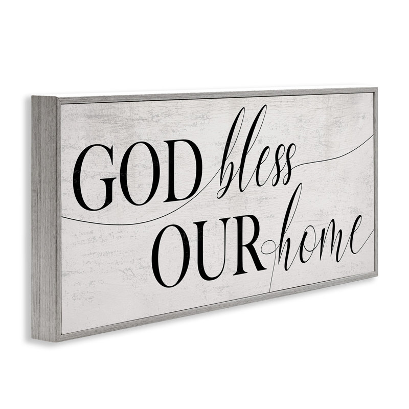 «God Bless Our Home», estampe numérique par Daphne Polselli, H 10 po x l 24 po, Estampe numérique Farmhouse