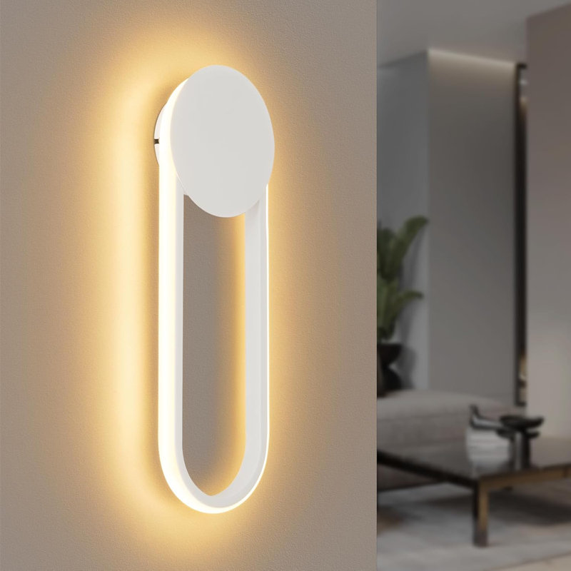 LED Flush Mounted Sconce, White