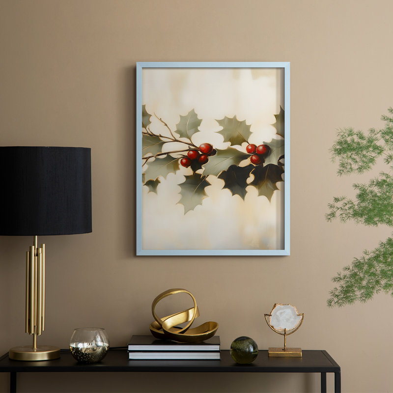 Art de Noël des Fêtes - série de 2 CD, reproduction encadrée - bois massif, H 15 po x l 12 po, Bleu