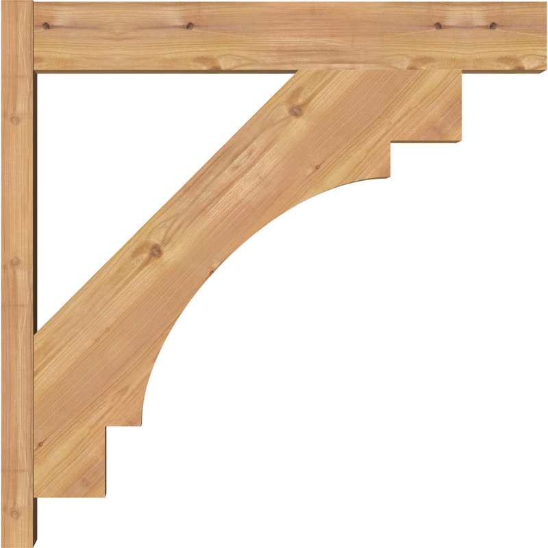 Persienne en bois Merced Block Rustic Timber, P 28 po x H 28 po, 6" W Douglas Fir (Rough Sawn)