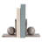 Decorative Bookends With Ball Orbs Accent - Modern Bookshelf Decor For Shelf, Office Desk, Or Home Decor Book Ends - Seto Of 2, 6", Tan-1434937051-1434937050