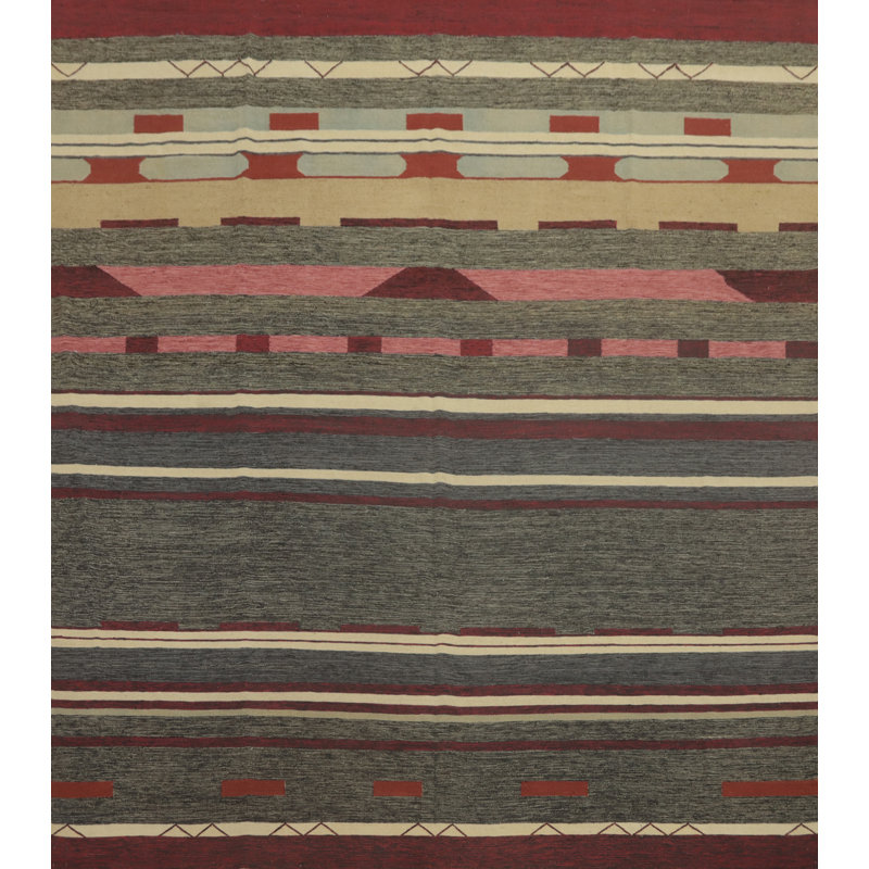 Tapis carré kilim à teinture végétale 12 x 12