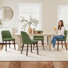Upholstered Solid Wood Fabric Dining Chair