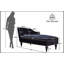 Luxueuse chaise longue en velours avec capitonnage à boutons et garniture cloutée, parfaite pour les sièges élégants et confortables