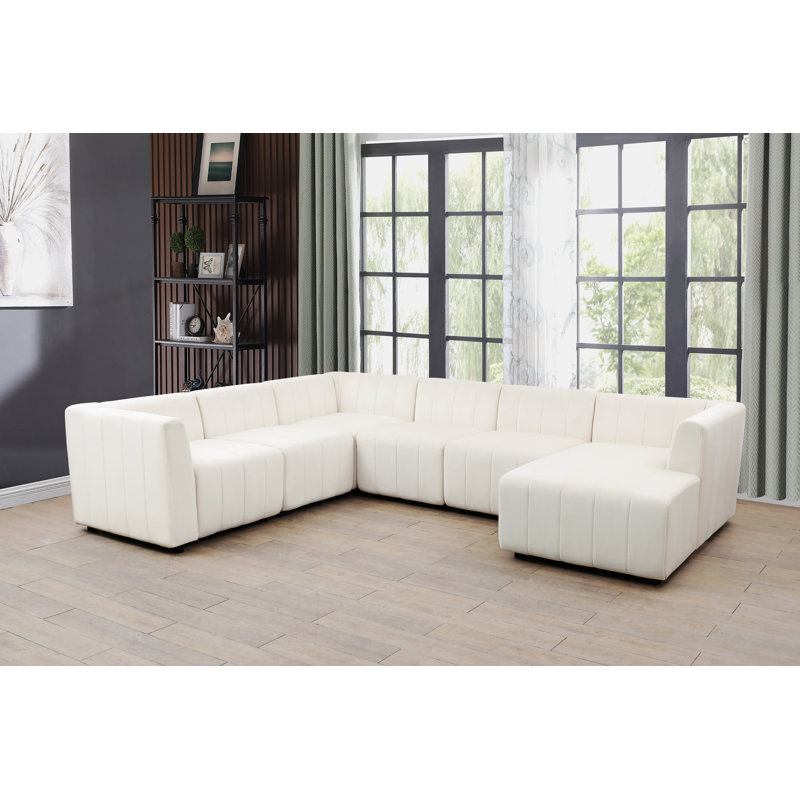 Fresco 120" Wide Modular Corner Sectional, Right Hand Facing