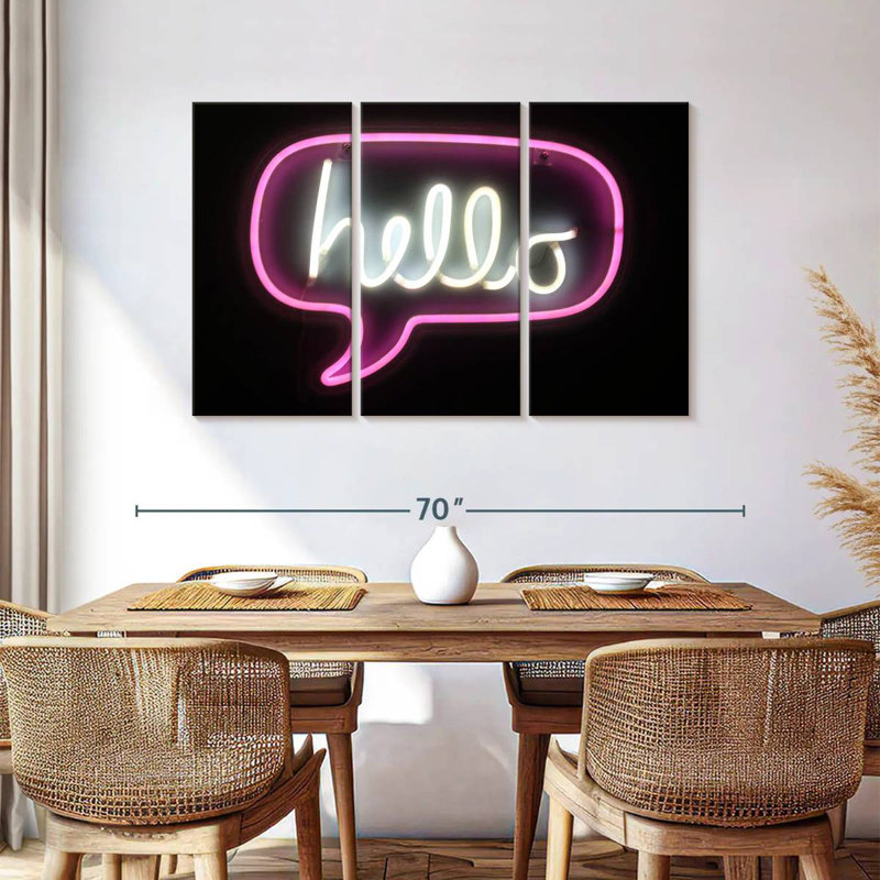 Tergel Neon Hello Sign, 36" H x 57" W