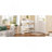 Mid-Century Narrow Design Tipping Bucket Shoe Cabinet With 4 Flip Drawers, Elegant Entryway Shoe Organizer With 4 Rattan Doors, Freestanding Shoe Rack With 2 Silvery Hooks For Hallway, White, 42.1"W-1717181597