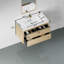 Meuble-lavabo mural flottant en chêne naturel avec surface de lavabo simple en blanc-948566694-949885549