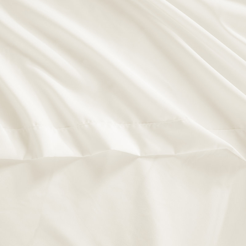 Single Flat/Top Sheet Only, Ultra Soft Double Brushed Microfiber, Full / Double Flat Sheet, Ivory
