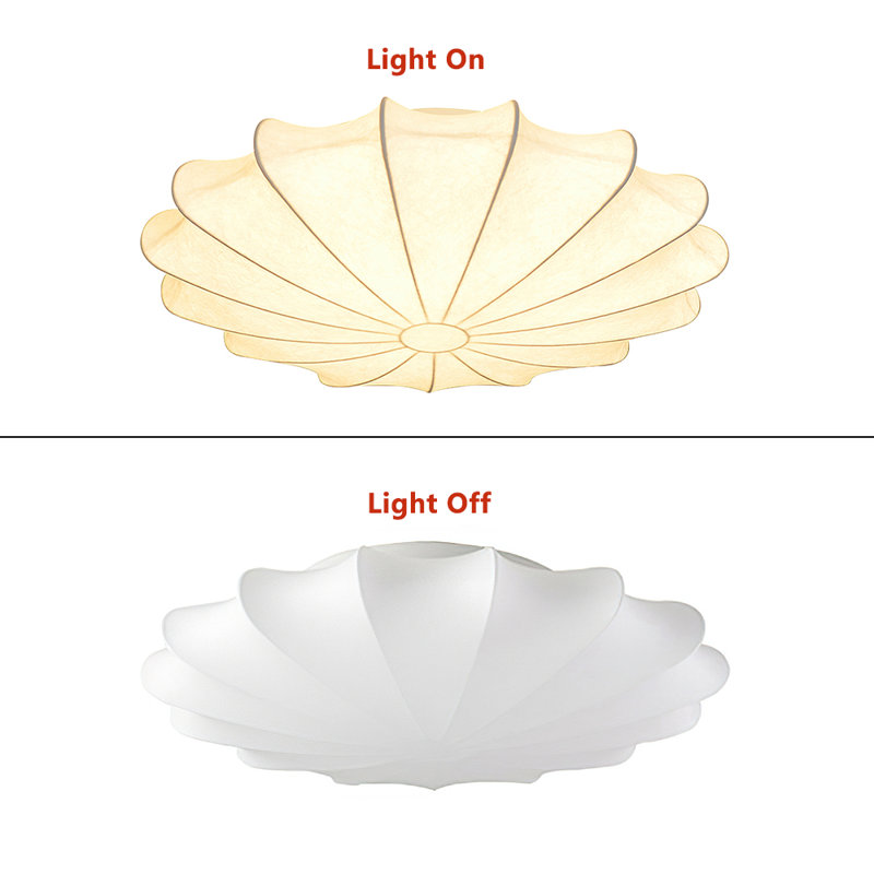 Aneve Silk Flush Mount - Modern 3-Light Seashell Design
