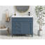 Meuble-lavabo moderne 36 po avec lavabo supérieur