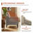 Mid-century Accent Chair, Modern Upholstered Chenille Armchair & Padded Reading Chair, Removable Cover & Wood Legs Living Room chair, Single sofa For Bedroom/office/small Space/apartment(brown)-1335270513-1328341848