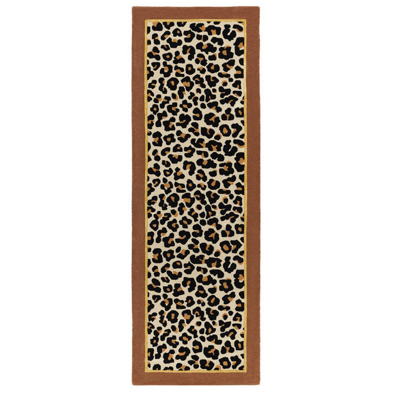 Fauve Handmade Wool Animal Print Area Rug, Runner 7'10" x 26'4"