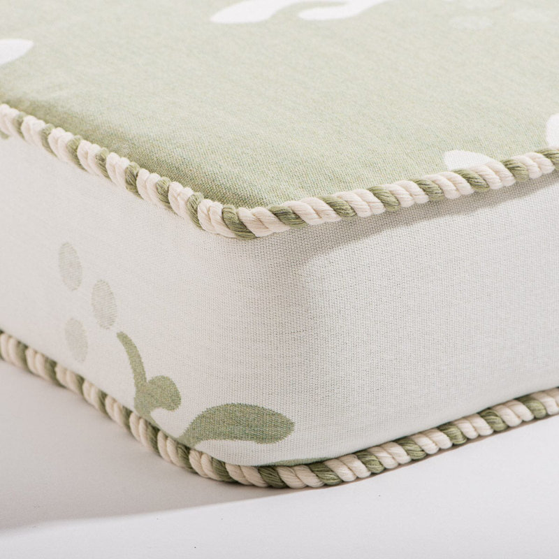 Housse pour chaise longue Sun, H 1 po x l 26,3 po x P 74,8 po, Acrylique floral vert / blanc