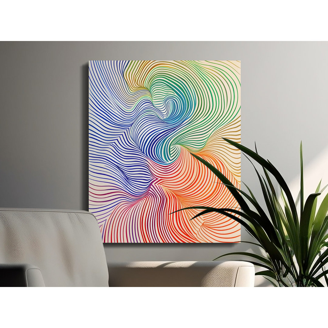 Abstract Lines Wall Art, Modern Art Print, Colorful Wave Art, Physical Print, Multiple Sizes, Home Decor, Unique Gift, Trending Wall Decor