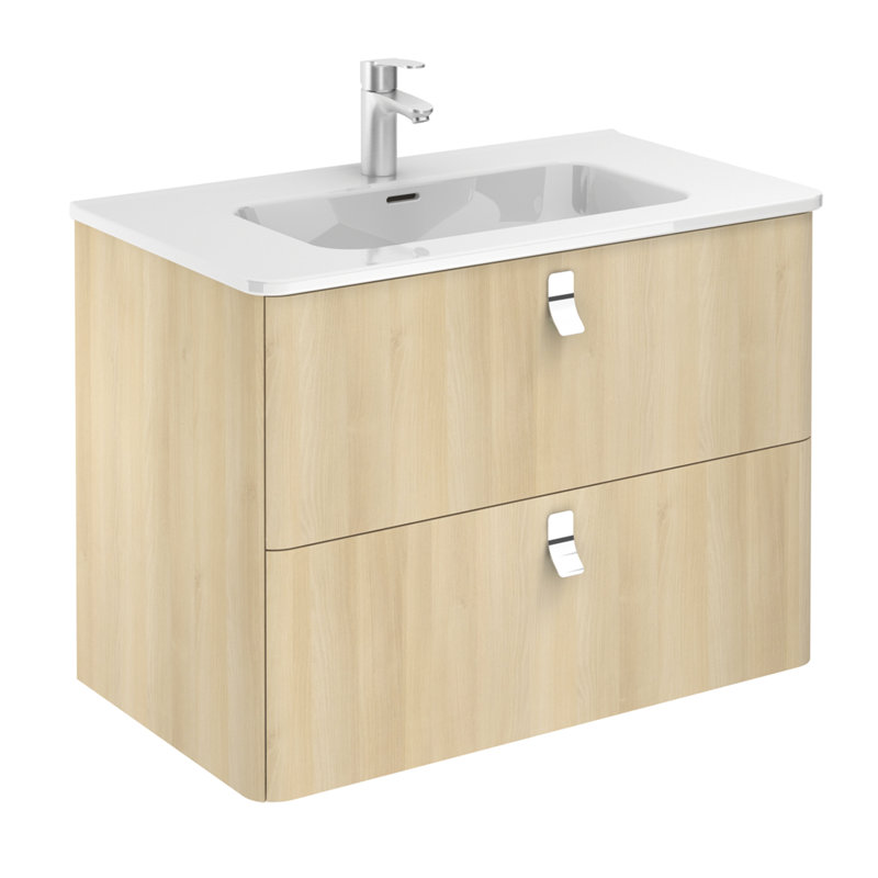 Concert 31.9'' Single Bathroom Vanity with Ceramic Top, Nordic Oak