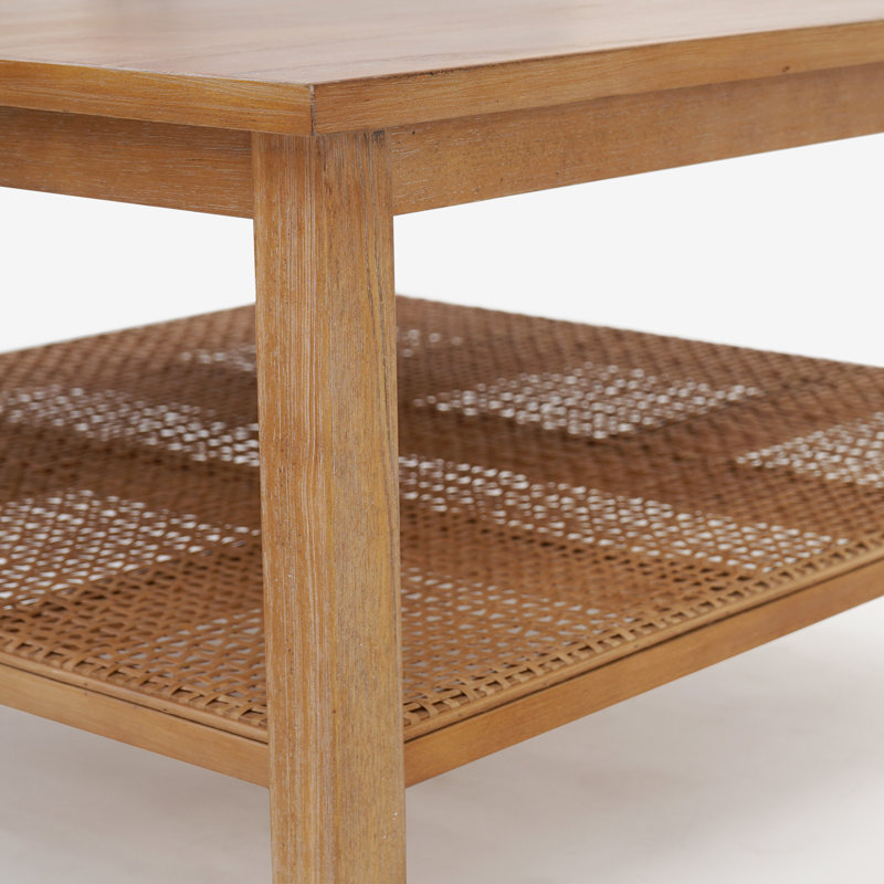 Liora - Square Rattan Coffee Table, Brown