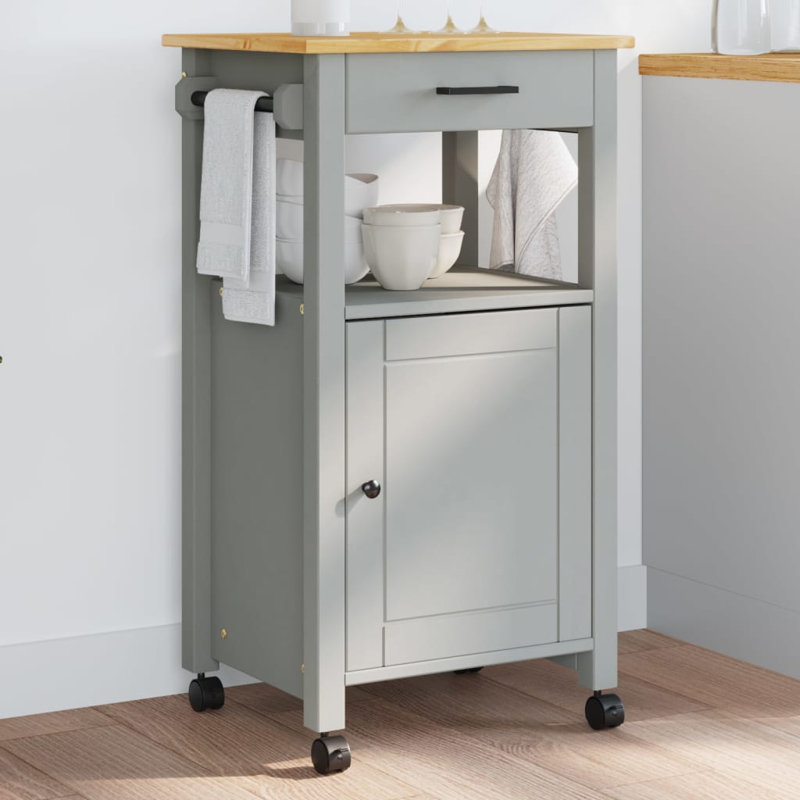 Kitchen Serving Cart, Grey