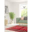 Tapis rouge en laine noué à la main de conception unique 3 pi x 5 pi 1 po nouvel âge Molly-Rae