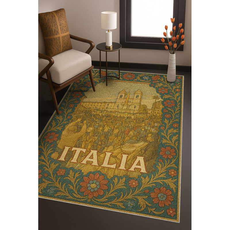 Tapis vert lavable Mosso, 2'6" x 4'11"