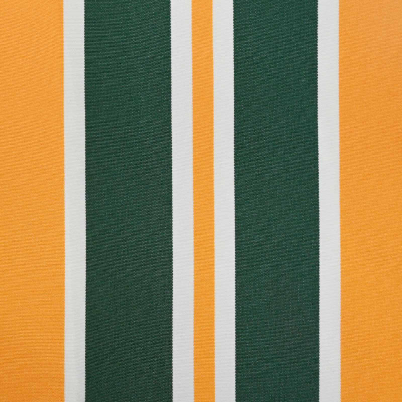 VidaXL Polyester Cover Retractable Patio Awning, Striped, 250cm W x 200cm D, Green/Yellow/White