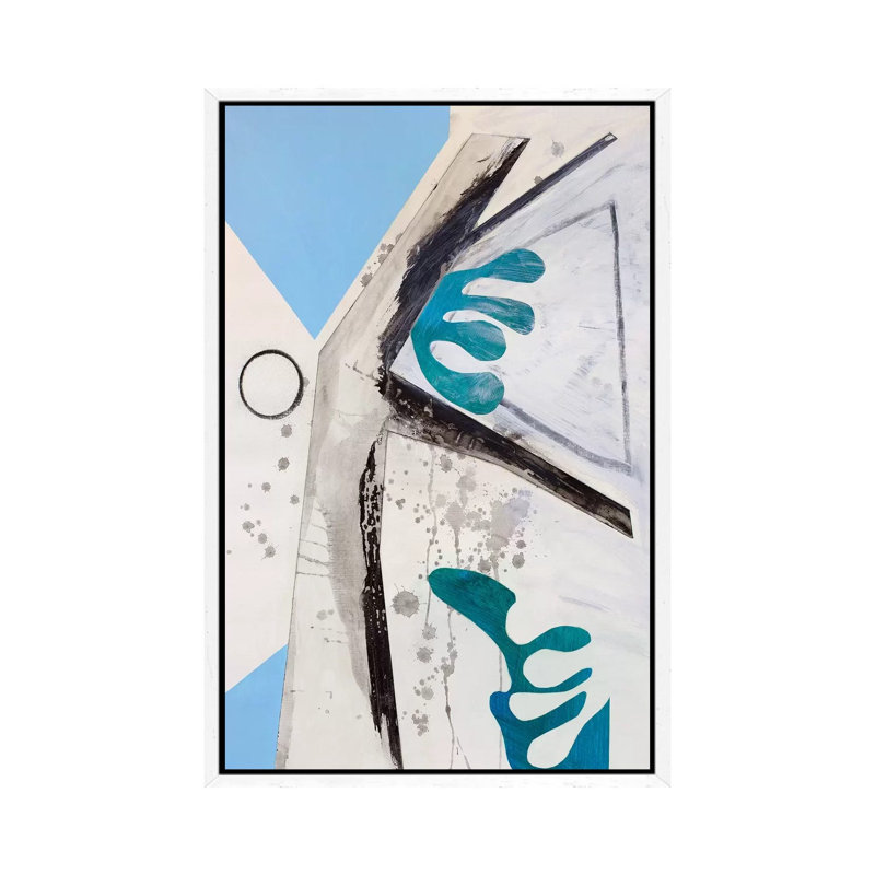 Haiku Series (Circle) by Pamela Staker - Painting on Canvas, 101.6 cm H x 66.04 cm W, White Framed
