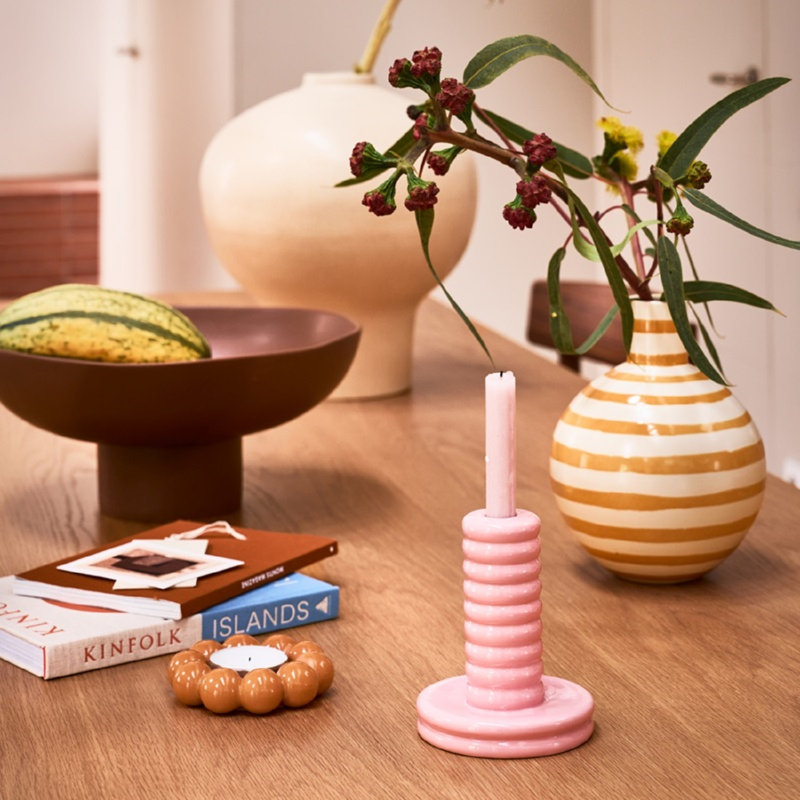 Alfrida Candle Holder Kabelo, Mellow Rose