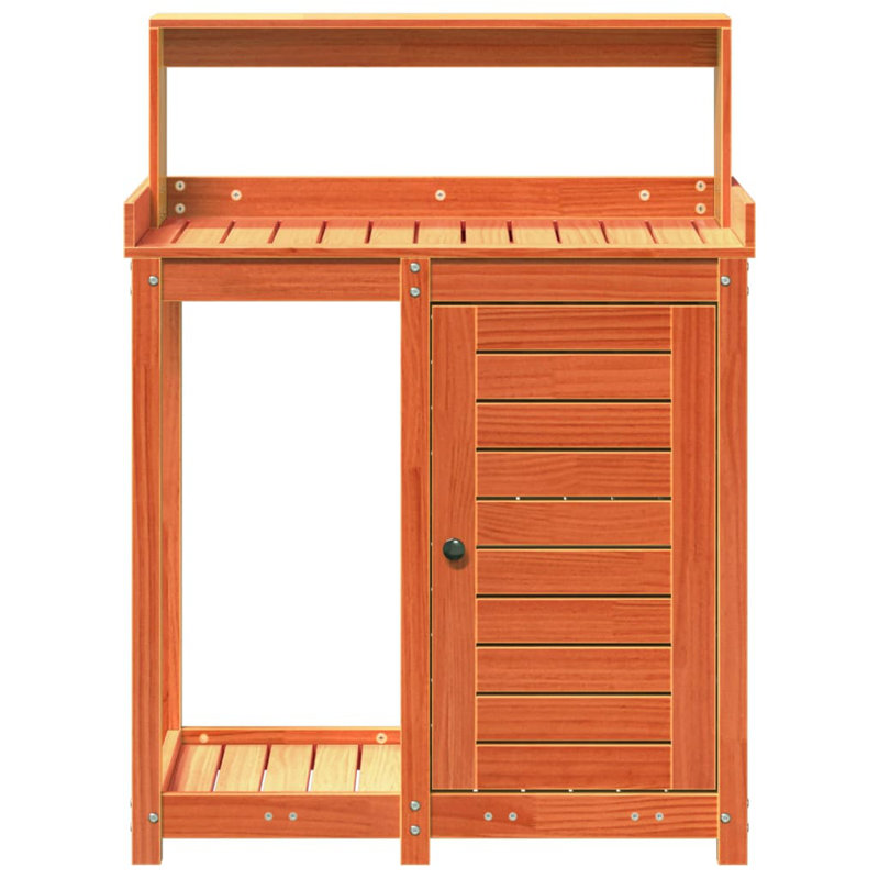 Broxton Wood Potting Bench, Wachsbraun