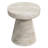 Robbie 16"W Solid Mango Wood Round Accent Table with Sculptural Design-108257870