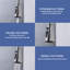 Stainless Steel 3-Function Single Handle Pull Down Kitchen Faucet With Deck Plate And Supply Lines-111789009